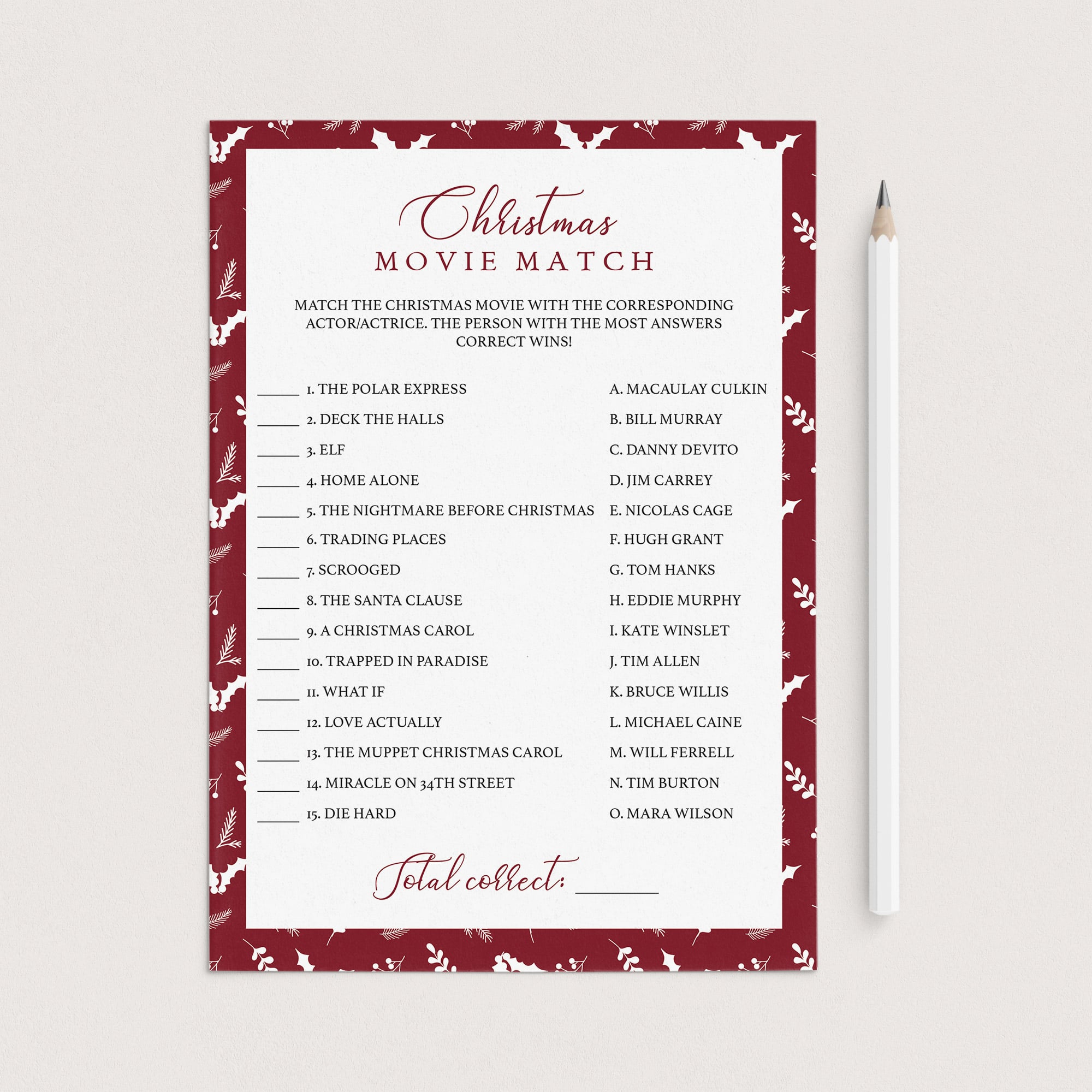 Funny Christmas Movie Game by LittleSizzle