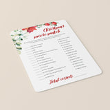 Holiday Party Christmas Movie Game Instant Download