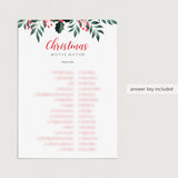 Holiday Game for Family Christmas Movie Match