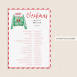 Printable Christmas Movies Game for Ugly Sweater Party