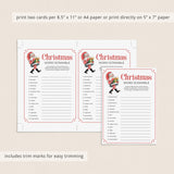 Scrambled Words Christmas Party Game Printable