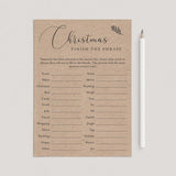 Christmas Office Party Game Finish The Phrase Printable by LittleSizzle