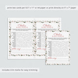 Holiday Word Search Game Instant Download