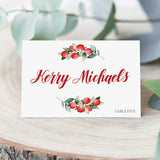 Christmas Dinner Party Place Cards Template by LittleSizzle