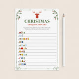 Christmas Emoji Pictionary Game with Answers Printable by LittleSizzle