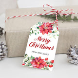 Floral Christmas Gift Tag Template by LittleSizzle