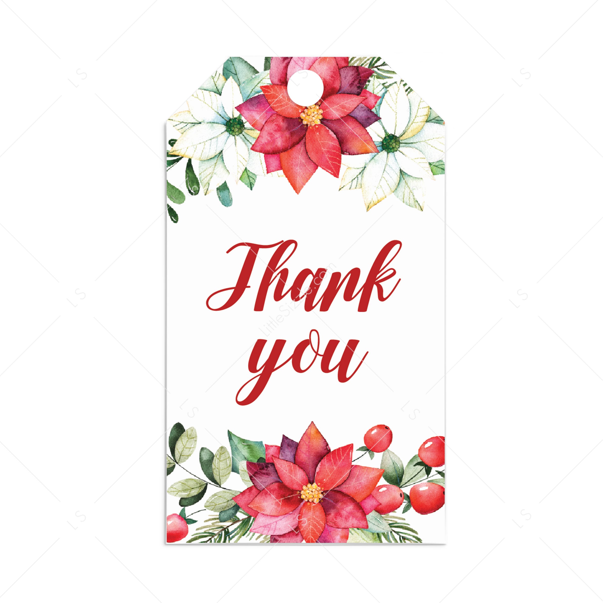 Christmas Thank You Tag Printable by LittleSizzle