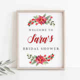 Christmas Wedding Shower Welcome Sign Template