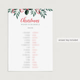 Printable Christmas Word Puzzle with Answers