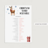 Fun Christmas Word Scramble Puzzle Instant Download