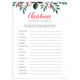 Printable Christmas Word Puzzle with Answers by LittleSizzle