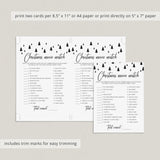 Christmas Movie Match Game Printable Black And White