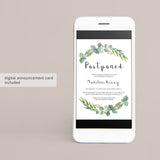 Digital wedding postponement announcement template by LittleSizzle