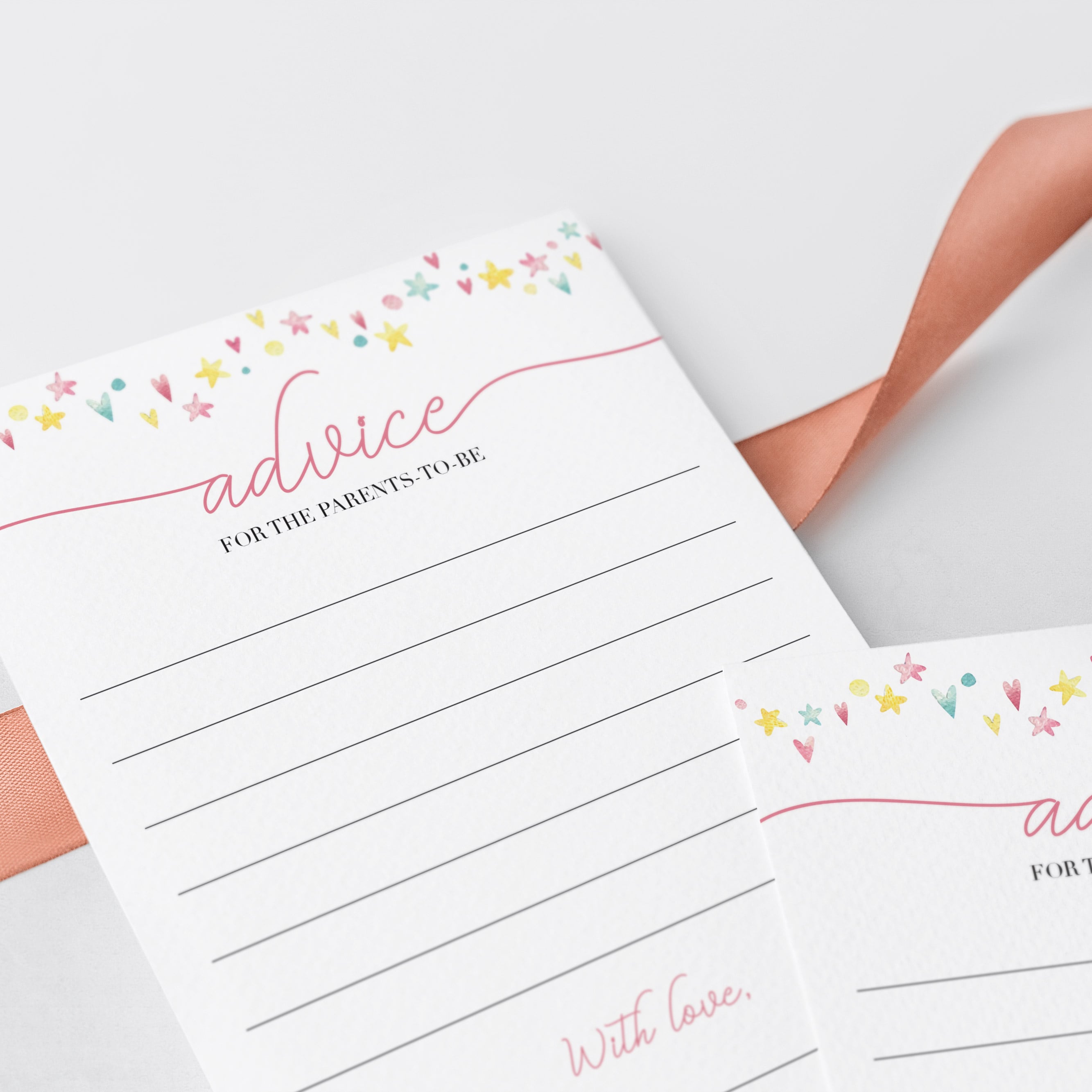 Watercolor stars and hearts baby shower printables by LittleSizzle