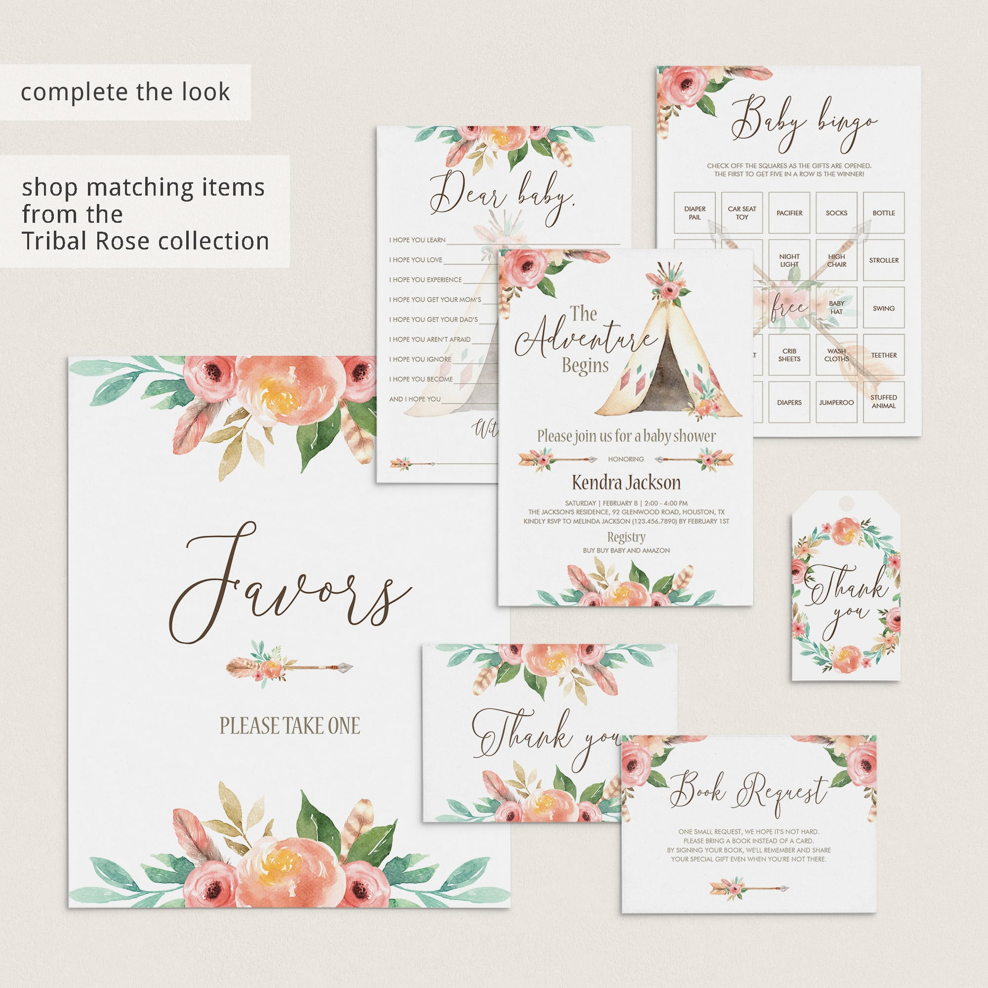 Floral baby shower games printables by LittleSizzle