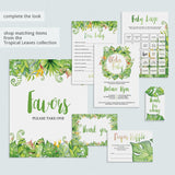 Tropical Baby Shower Invitation Set for Girls