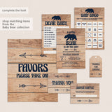 Rustic baby shower bring a book insert template by LittleSizzle