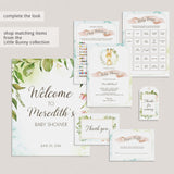 Watercolor Baby Shower Diaper Raffle Ticket Template