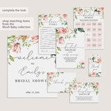 Virtual Bridal Shower Insert Template Blush Floral