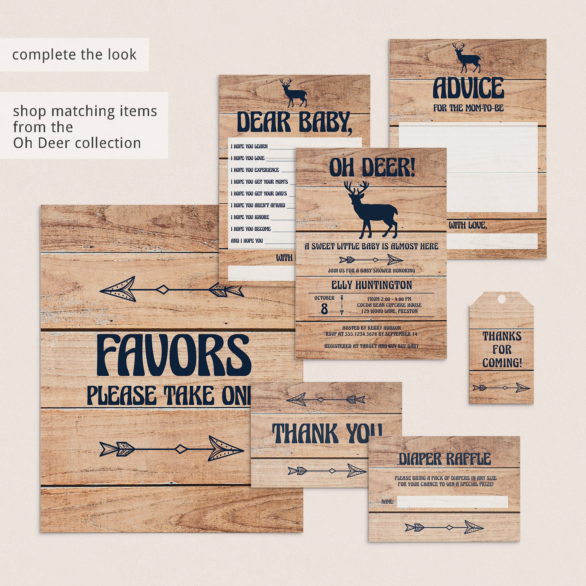 Outdoors baby shower printable games and decor by LittleSizzle