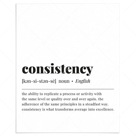 Consistency Definition Print Instant Download by LittleSizzle