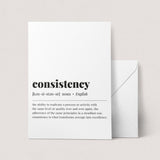 Consistency Definition Print Instant Download