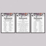 Black and Purple Floral Halloween Game Bundle for Ladies by LittleSizzle