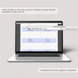 DIY black and white place cards by LittleSizzle