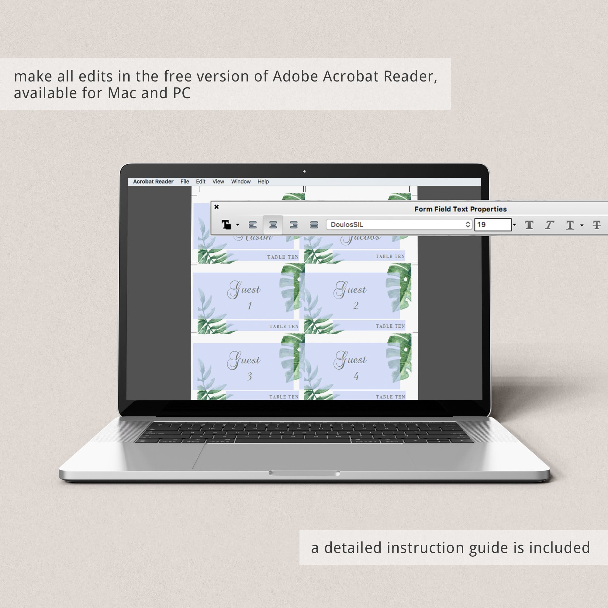 DIY table decorations botanical leaves by LittleSizzle