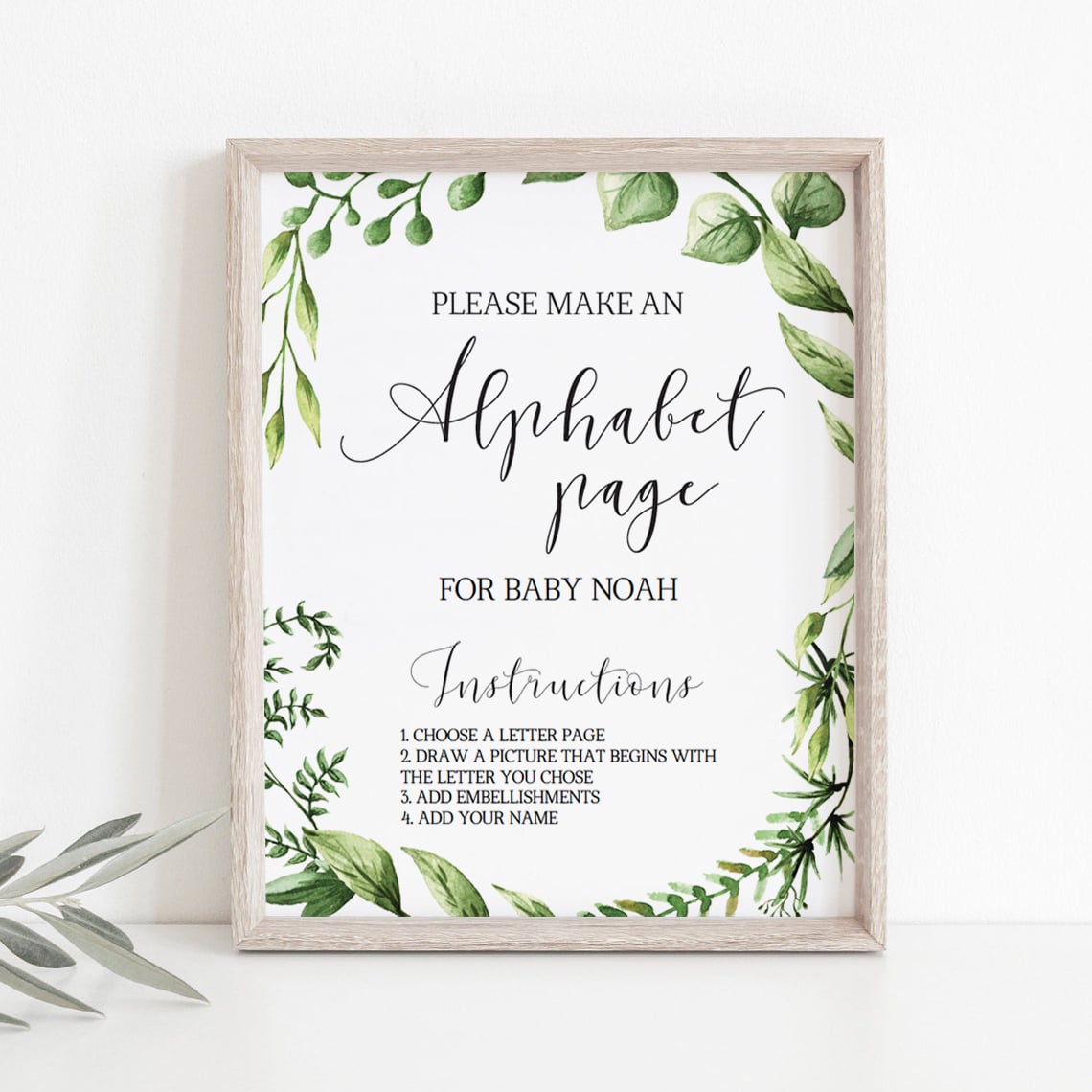 Editable baby shower games ABC book template by LittleSizzle