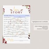 Burgundy Fall Bridal Shower Games Bundle Printable