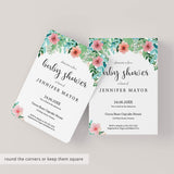 Floral Baby Shower Invitation Set Templates