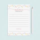 Advice for new mom printable girl baby shower by LittleSizzle