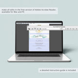 Cute Rabbit Baby Shower Invitation Template for Boy