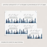 Winter Baby Shower Bring a Book Instead of a Card Insert