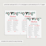 Naughty or Nice Christmas Game for Adults Printable