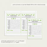 Saint Patrick Word Find Game Printable