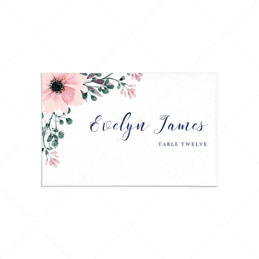 Floral Place Cards for Bridal Shower Table Decorations by LittleSizzle