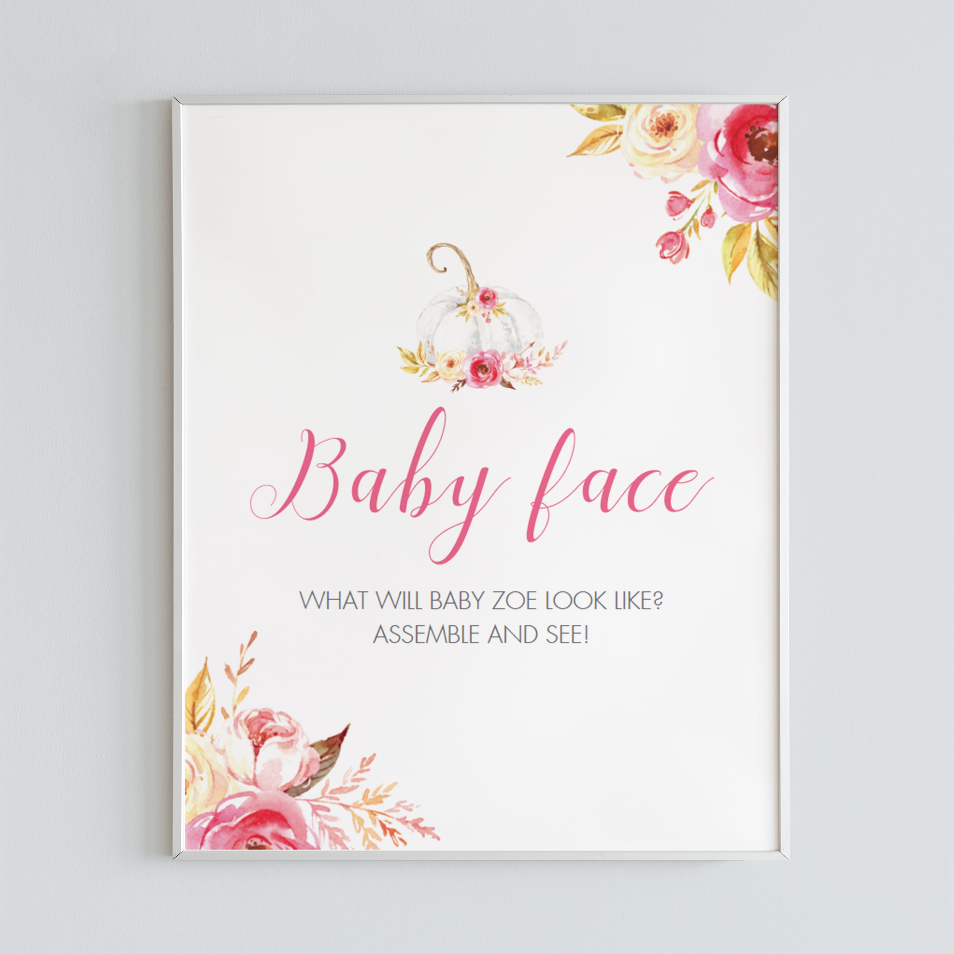 guess the looks baby shower activity for girl by LittleSizzle