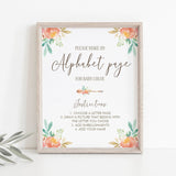 DIY baby shower alphabet page book sign by LittleSizzle