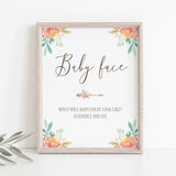 Baby shower prediction game sign by LittleSizzle