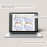 Baby shower book inserts printable floral wreath by LittleSizzle