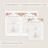 Boho Baby Shower Ice Breaker Game Dad Knows Best