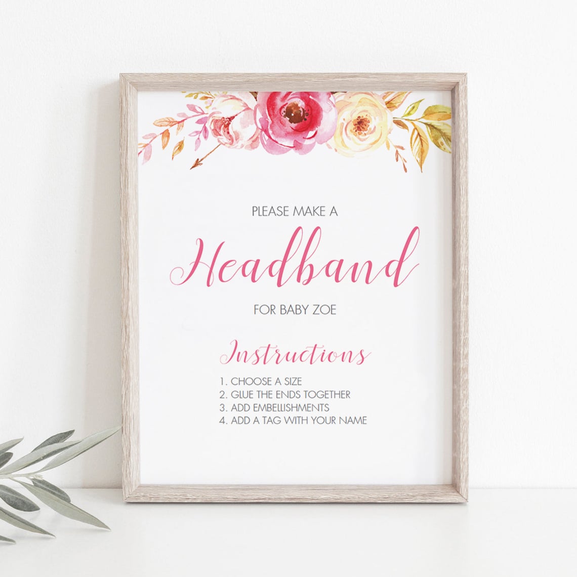 Floral baby shower activities by LittleSizzle