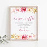 Bohemian baby party diaper raffle game printable by LittleSizzle