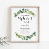 Watercolor green leaves baby shower table decor by LittleSizzle