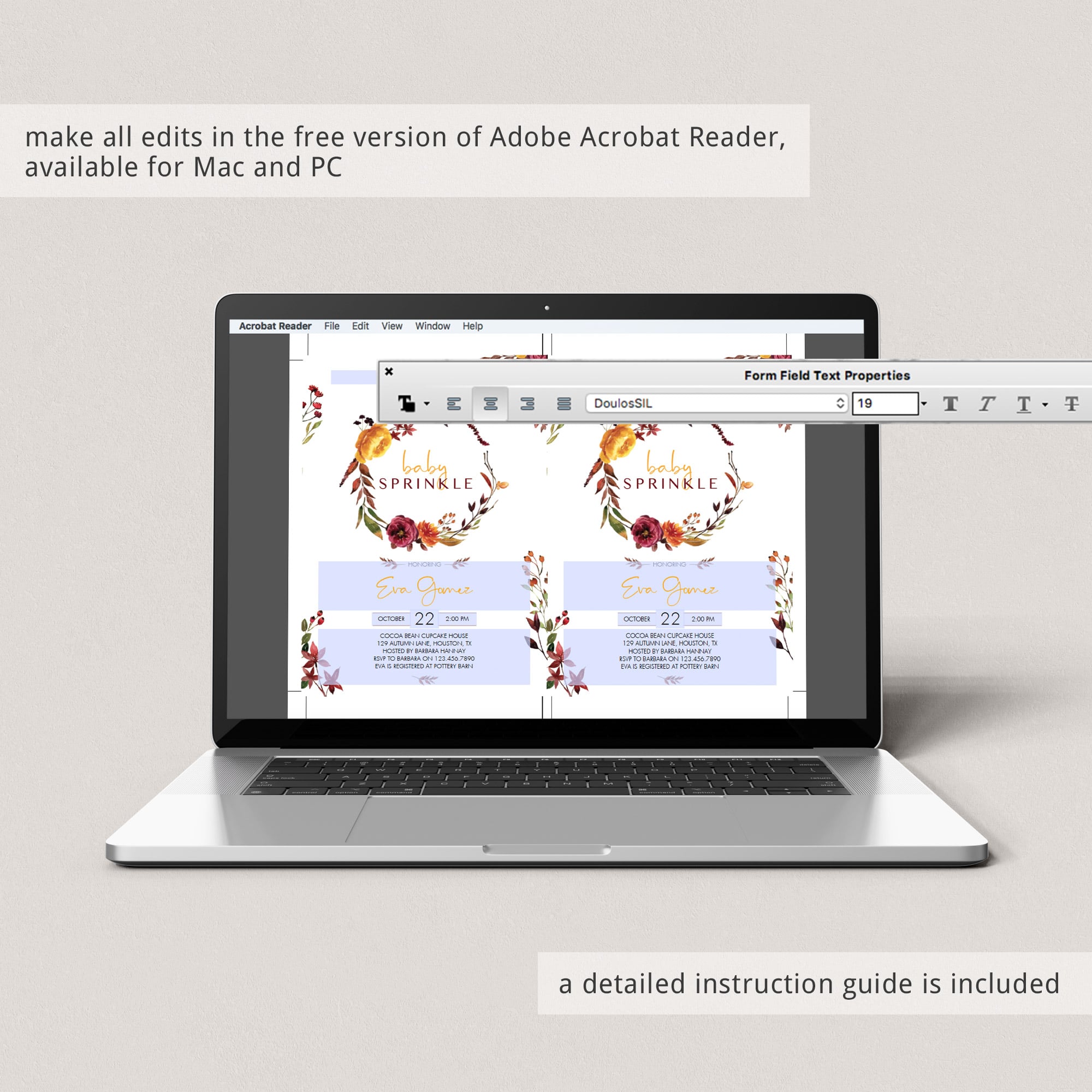 Customizable baby sprinkle invitations by LittleSizzle