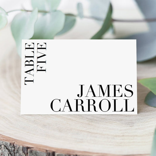 Black and white place cards table decor by LittleSizzle