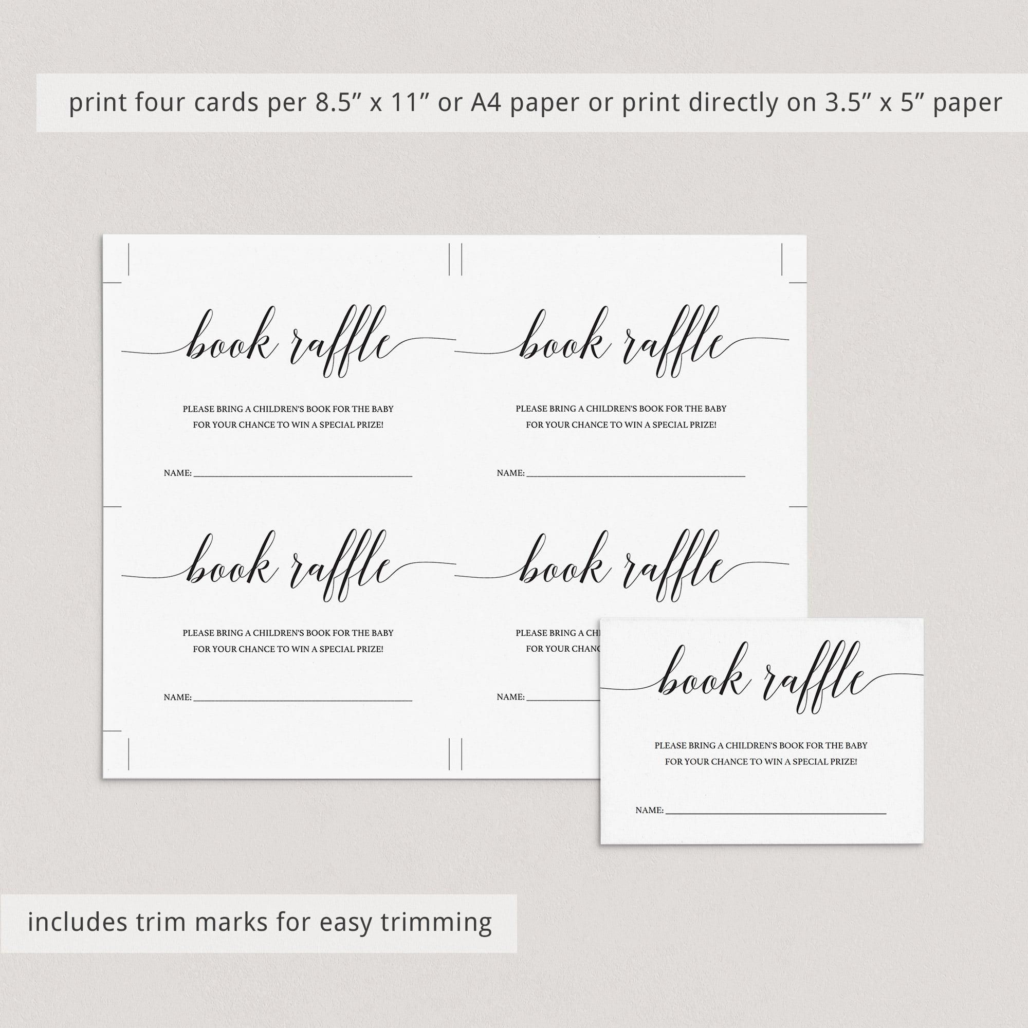 Baby book request card minimal by LittleSizzle