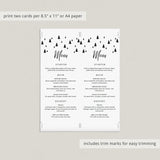 Minimal Christmas Menu Card Template
